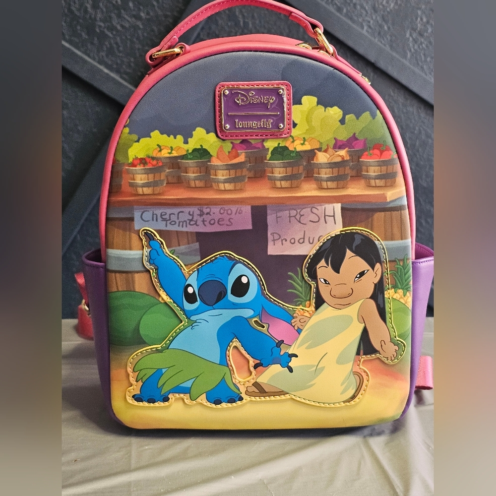 Disney Loungefly Lilo & Stitch Mini Backpack - Multicolor